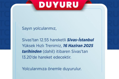 TCDD Sefer saatlerinin değiştiğini açıkladı