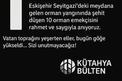 Kütahya Bülten’den Taziye Mesajı