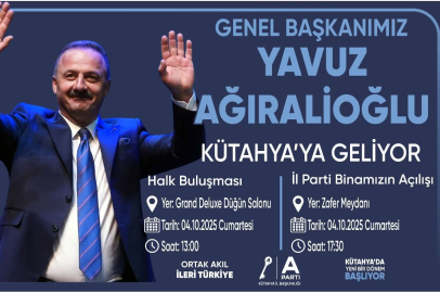Anahtar Parti Genel Başkanı Yavuz Aliağıroğlu Kütahya’ya Geliyor