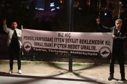 Kütahya'da Öcalan Aleyhine Pankart  Açtı Gözaltına alındı !