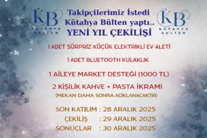 Kütahya Bülten’den Yeni Yıla Özel Çekiliş: Hediyeler ve Market Desteği Bir Arada