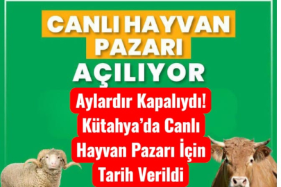 Aylardır Kapalıydı! Kütahya’da Canlı Hayvan Pazarı İçin Tarih Verildi