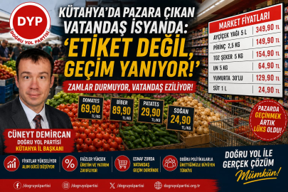 Kütahya’da Pazara Çıkan Vatandaş İsyanda: “Etiket Değil, Geçim Yanıyor!”