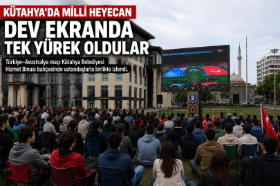 Kütahya'da Dünya Kupası Heyecanı Dev Ekranda Yaşandı: Vatandaşlara Ücretsiz Çorba İkramı Yapıldı